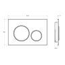 Кнопка смыва BELBAGNO BB-17C-CRM хром